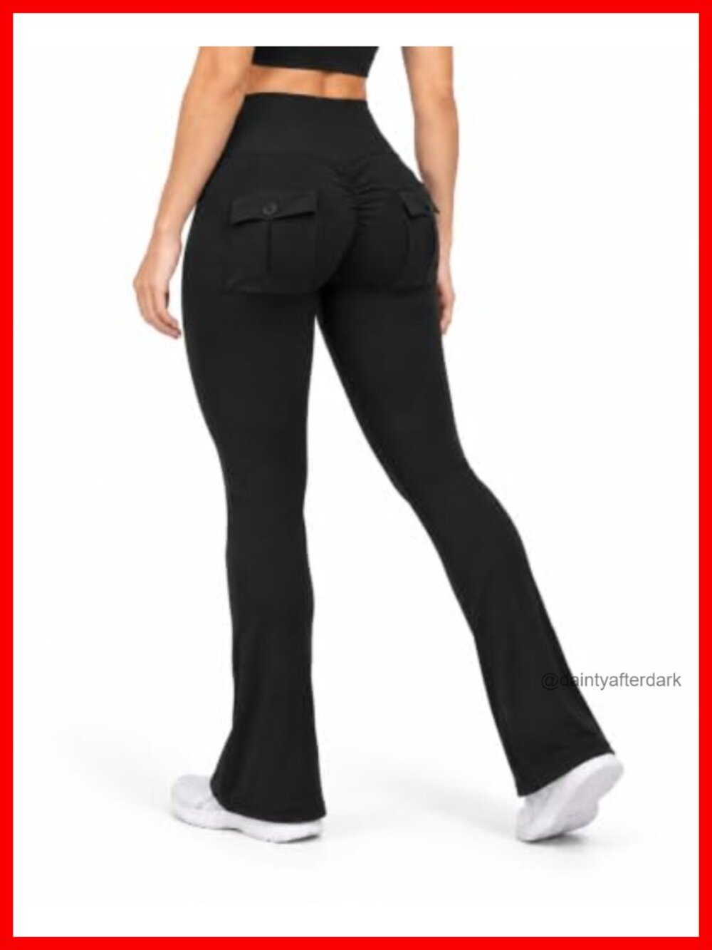 Tall Yoga Pants Mini Flare Cargo Pockets 33 35 Inseam